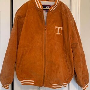 University of Tennessee Orange Suede Bomber Jacket SZ large